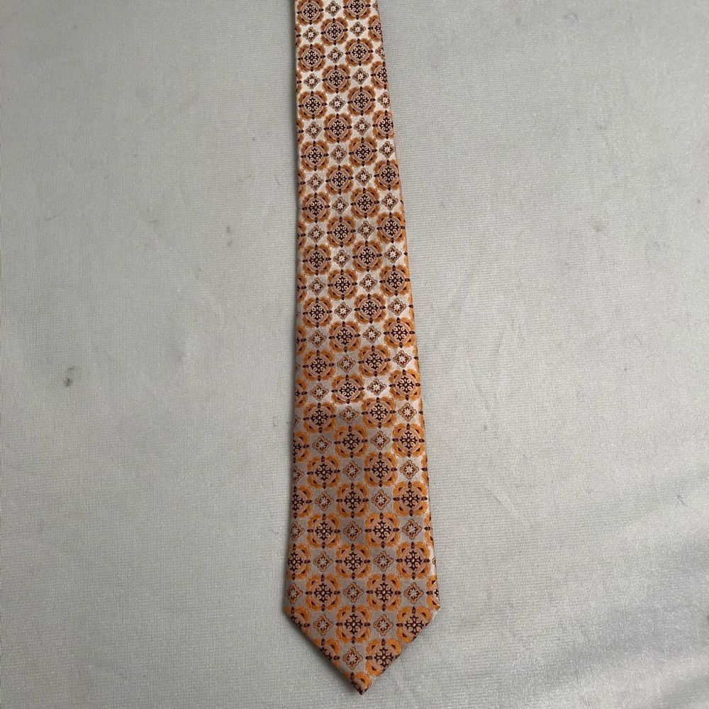 Emme Uno orange silk tie